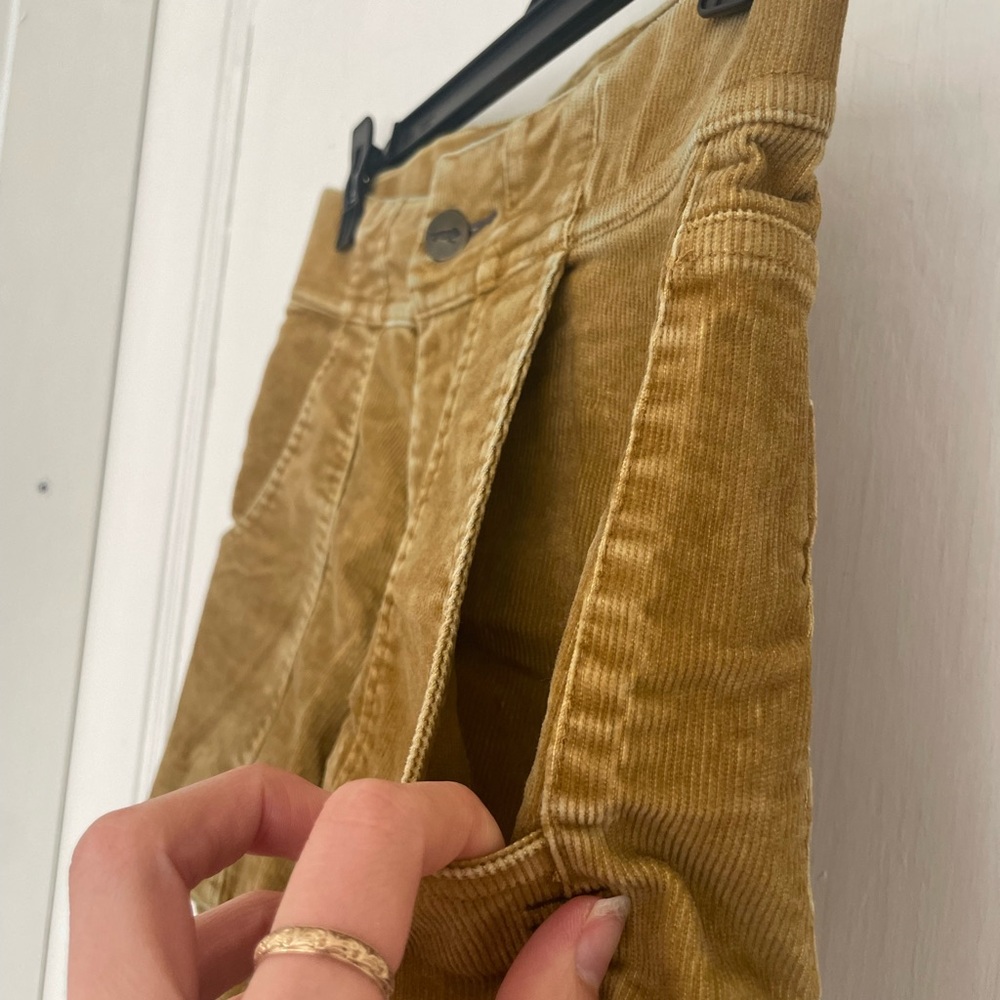 Toad&Co High Waist Corduroy Shorts in Mustard Brown - Picture 6 of 12